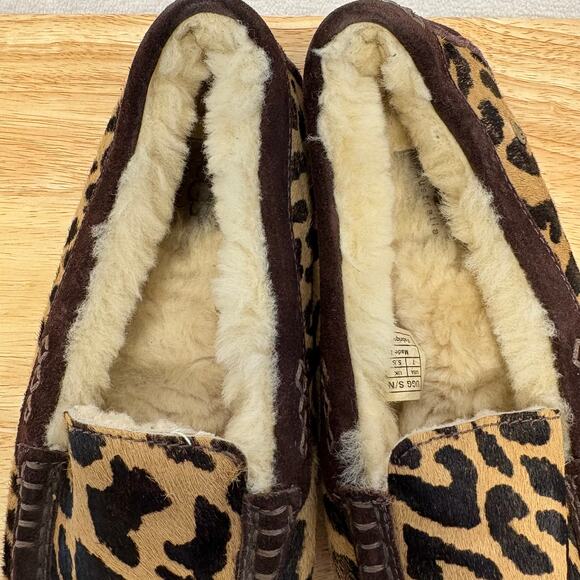 UGG Ansley Leopard Spot Calf Hair Slipper Women’s Size 7 - Picture 12 of 16